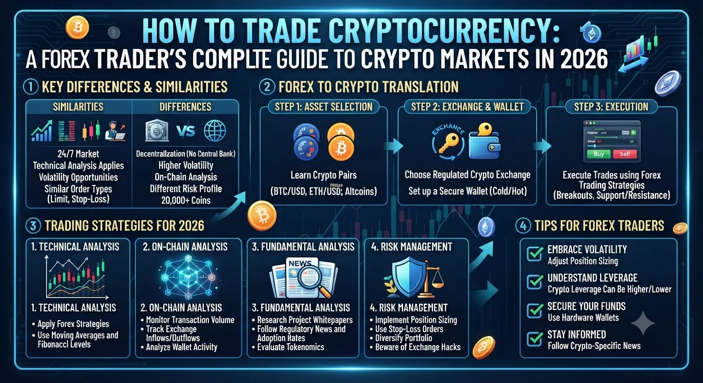 How to Trade Cryptocurrency: A Forex Traders Complete Guide to Crypto Markets in 2026